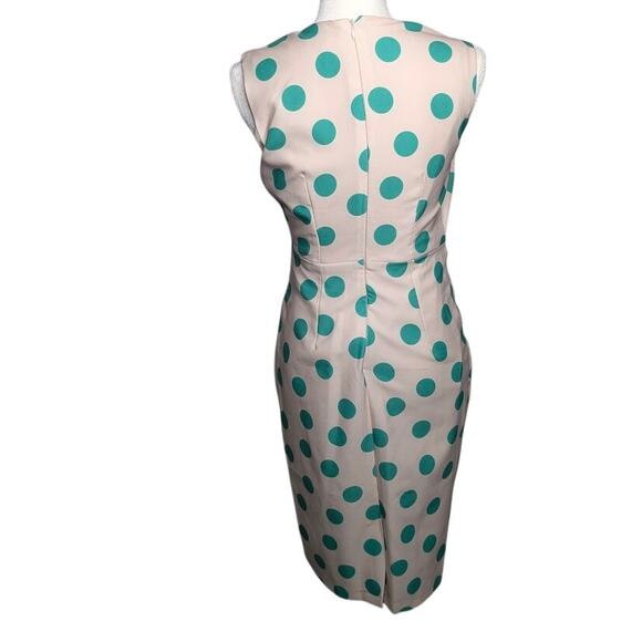 SERPIL Bodycon green Polka dot dress size 38 US small twee Y2KVintage girlboss - Picture 6 of 6